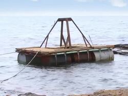 Sea Raft Stock Footage