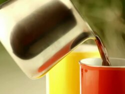 Pouring fresh black coffee Stock Footage