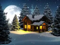 Christmas Night with Santa Claus Stock Footage