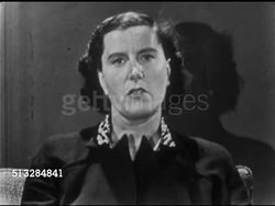 1952: DELEGATE SPEAKS: New Jersey delegate-at-large Eleanor Todd sitting in chair, SOT Eleanor saying she was lucky enough to have talked w/ Eisenhower last January, many others waiting to hear what he has to say, owes clear outline, confident he will Instructional Video