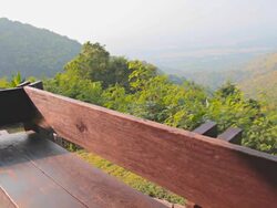 Dolly:Balcony seats on the mountain Stock Footage