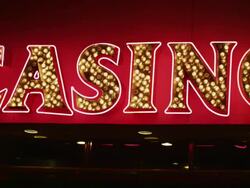 Casino sign Stock Footage