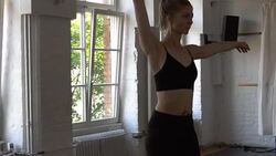 Young dancers practicing in ballet studio Stock Footage