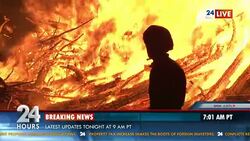 Breaking News About Fire Outbreak Stock Footage