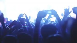 Concert crowd partying. Stock Footage