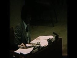 SYND 11 11 77 QATAR REPRESENTATIVE AT UN SPEAKS ON PALESTINIAN PROBLEM News Clip