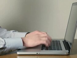 Using laptop Stock Footage