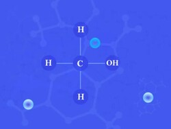 Molecules Blue NTSC Stock Footage