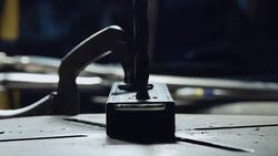 Drill Press in Metal Workshop Stock Footage