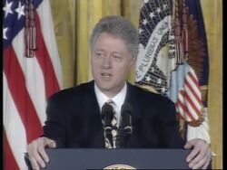 USA: PRESIDENT CLINTON ANNOUNCES PLAN TO COMBAT SWEATSHOPS News Clip