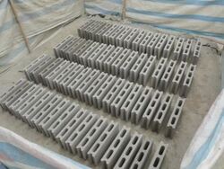 WS bricks drying / Xam Neua, Laos Stock Footage