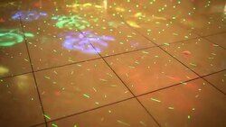Colorful disco lights on a dance floor Stock Footage