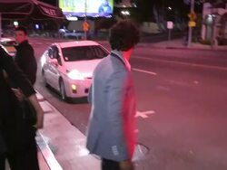Kunal Nayyar & Neha Kapur departing The Church Key in West Hollywood - Celebrity Sightings in Los Angeles Stock Footage