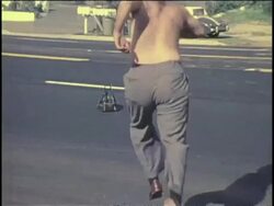 Man dancing in street Stock Footage