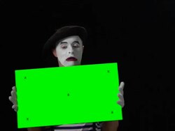 Mime Green Card 6 -Medium with Tracking Points Stock Footage
