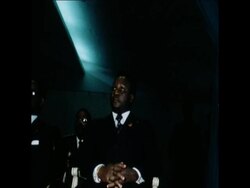 SYND 9 12 77 PRESIDENT MOBUTU OF ZAIRE TAKING OATH IN KINSHASA AFTER BEING RE-ELECTED Instructional Video