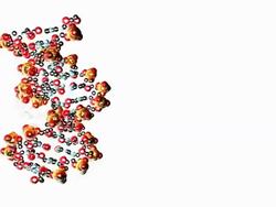 Computer animation of single DNA. White background Stock Footage