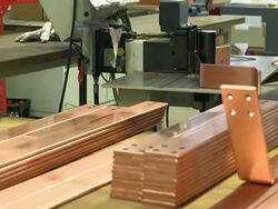 MS Shot of worker working in assembly shop at switchgear plant / Konz, Rhineland Palatinate, Germany Stock Footage