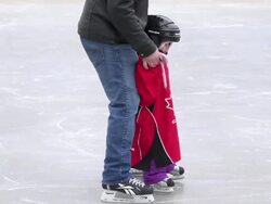 Official Opening of the Revitalized Regent Park Ice Rink in Toronto Stock Footage