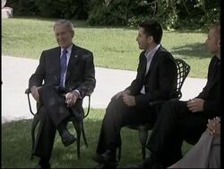 WRAP Bush visits Bible Lands museum; ADDS leaves for Saudi Arabia News Clip