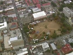MS AERIAL Shot of cityscape / South Carolina, United States Stock Footage