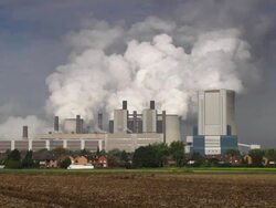 CRANE UP: Power Plant Stock Footage