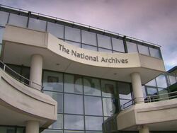  The National Archives building / Kew, London, UK Stock Footage