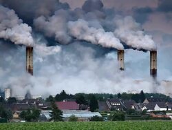 Giant Power Station Stock Footage