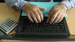 Businessman develop his project Stock Footage