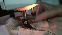 Sewing machine needle. Stock Footage