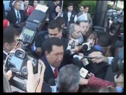 Chavez in Argentina; preps for protest against Bush in Uruguay News Clip