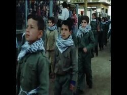 SYND 22 3 76 PLO LEADER YASSER ARAFAT ATTENDS A MILITARY DISPLAY IN BEIRUT News Clip