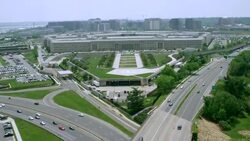 'WS AERIAL Shot of   Pentagon / Washington DC, United States' Stock Footage
