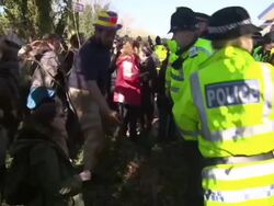 Fracking Protesters Clashing With Police News Clip