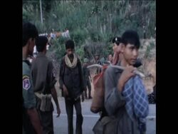 SYND 12 5 79 KHMER ROUGE REFUGEES CROSSING TO THAILAND Instructional Video