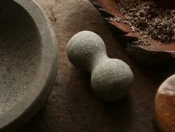 Lavender in Mortar and Pestle Stock Footage