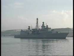 German warships cross Suez Canal to patrol seas News Clip