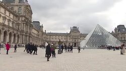 CLEAN : NGO stages protest in Louvre against museum's oil ties News Clip