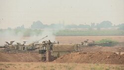 CLEAN : Israeli cannons pound several areas in the Gaza Strip News Clip