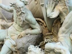 TILT UP Power at Sea Fountain at the Hofburg Palace in Vienna  Stock Footage