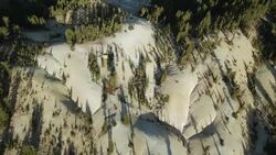 Altered volcanic rock near Bumpass Hell in Lassen Volcanic National Park. Stock Footage