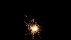 Stop motion Sparkler Stock Footage