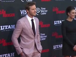 Armie Hammer at "The Lone Ranger" Los Angeles Prem Stock Footage