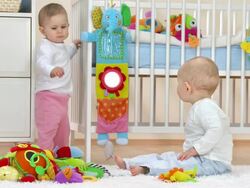 HD: Two Toddlers Having Fun Stock Footage