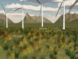 Wind mills on the countryside Stock Footage