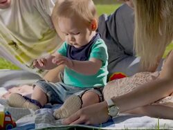 MS Baby Playing With Toys Stock Footage