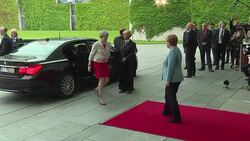 CLEAN : British prime minister May arrives for G20 preparatory meeting News Clip