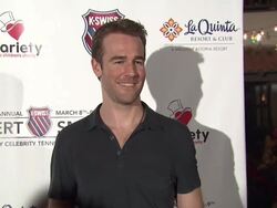 James Van Der Beek at the 7th Annual K-Swiss Desert Smash at Palm Springs CA. (Footage by WireImage Video/GettyImages) Stock Footage
