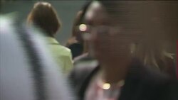 Police outside UN HQ and queue of delegates News Clip