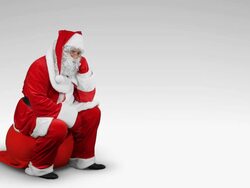 Sad Santa Claus - copy space Stock Footage
